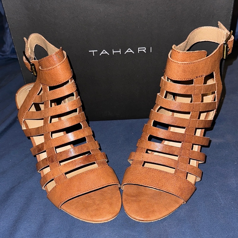 Tahari Women's Tan Gladiator Sandals